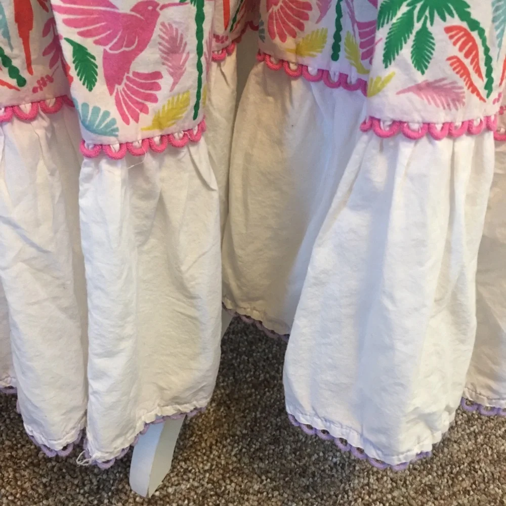 Boden Serena cotton tie neck maxi dress island print size 8 uk 12 - Picture 3 of 12